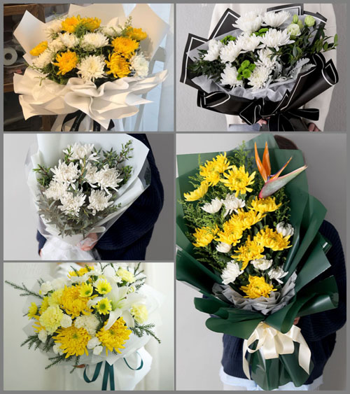 贵州毕节市黔西县重新镇三重堰社区白事花束代送